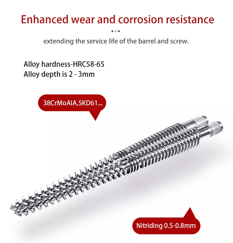 Alloy Spray-Welded Conical Twin-Screw Barrel